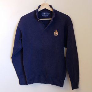 Ralph Lauren Navy Blue Crew Neck Sweater
